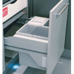 Poubelle de cuisine tri slectif 3 bacs encastrable 40l (20 + 10 + 10) hailo cargo soft short