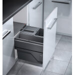 Poubelle de cuisine tri slectif 3 bacs encastrable 43l (17 + 13 + 13) hailo cargo