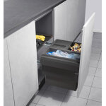 Poubelle de cuisine tri sélectif 3 bacs encastrable 44l (18 + 13 + 13) hailo cargo synchro Poubelle de cuisine tri sélectif 3 bacs encastrable 44l (18 + 13 + 13) hailo cargo synchro