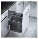 Poubelle de cuisine tri slectif 3 bacs encastrable 54l (28 + 13 + 13) hailo as cargo