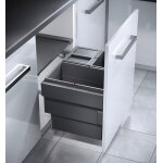 Poubelle de cuisine tri sélectif 3 bacs encastrable 54l (28 + 13 + 13) hailo cargo synchro Poubelle de cuisine tri sélectif 3 bacs encastrable 54l (28 + 13 + 13) hailo cargo synchro
