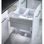 Poubelle de cuisine tri s�lectif 4 bacs encastrable 90l (38 + 38 + 12 + 2. 5) hailo euro cargo