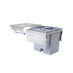 Poubelle de cuisine tri slectif 4 bacs encastrable 90l (38 + 38 + 12 + 2. 5) hailo euro cargo