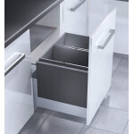 Poubelle encastrable 2 bacs pour meuble coulissant 60l (28 + 28) hailo triple xl