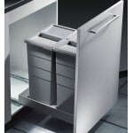 Poubelle encastrable 2 bacs pour meuble coulissant 60l (29 + 29) hailo bottom mount Poubelle encastrable 2 bacs pour meuble coulissant 60l (29 + 29) hailo bottom mount