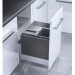 Poubelle encastrable 3 bacs pour meuble coulissant 44l (18 + 13 + 13) hailo triple xl
