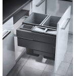 Poubelle encastrable 4 bacs 91l (38 + 38 + 12 + 2, 5) hailo as euro cargo 600