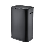 Poubelle � ouverture manuelle 60l noir mat hailo push