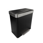 Poubelle de tri s�lectif 2 bacs � p�dale 60l (30 + 30) hailo