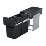 Poubelle de tri sélectif encastrable 28 litres (14 + 14) hailo ecoline design l duo Poubelle de tri sélectif encastrable 28 litres (14 + 14) hailo ecoline design l duo