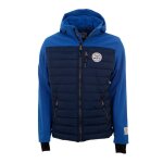 Blouson bi - matire candrei marine / bleu