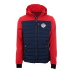 Blouson bi - matire candrei marine / rouge