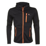 Blouson polar shell campus noir / orange