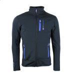 Blouson polar shell canton noir / bleu