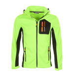 Blouson polar shell  capuche cristol anis