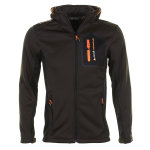 Blouson polar shell  capuche cristol marron
