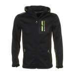 Blouson polar shell  capuche cristol noir