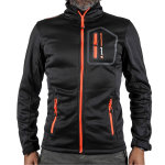 Blouson polar shell cristom noir / orange