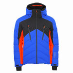 Blouson de ski chalet bleu / orange