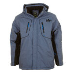 Blouson de ski homme camate bleu chiné Blouson de ski homme camate bleu chiné