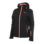 Blouson softshell femme amalon noir / corail