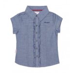 Chemise manches courtes fille falyne bleu