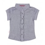 Chemise manches courtes fille falyne gris