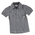 Chemise manches courtes fille farosa noir
