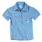 Chemise manches courtes fille farosa turquoise