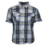 Chemise manches courtes garon ecarobo jaune / bleu