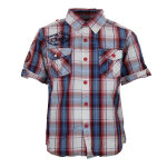 Chemise manches courtes garon ecarobo rouge / bleu