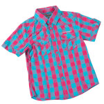 Chemise manches courtes garon eclivax1016 turquoise fuchsia