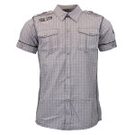 Chemise manches courtes homme cola gris