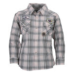 Chemise manches longues garon evoc marine / rose