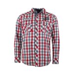 Chemise manches longues homme camdry rouge