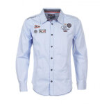 Chemise manches longues homme clanver bleu ciel