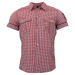 Chemise manches longues homme cotine rouge