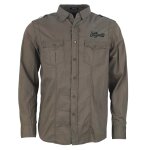 Chemise manches longues homme cotrace marron