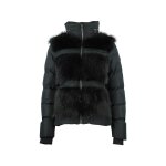 Doudoune fourrure femme afourir noir