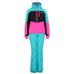 Ensemble de ski femme abiola turquoise / noir / fuchsia