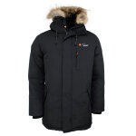 Parka vraie fourrure homme cogan noir