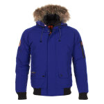 Parka de ski vraie fourrure homme caloz bleu