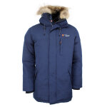 Parka de ski vraie fourrure homme cogan bleu nuit