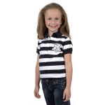 Polo fille flaca38 blanc / marine