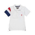 Polo manches courtes garon 10 - 16 ans ecicolor blanc