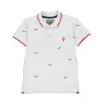 Polo manches courtes garçon 10 - 16 ans eclamar blanc Polo manches courtes garçon 10 - 16 ans eclamar blanc