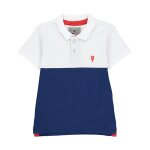 Polo manches courtes garon ecaloste38 blanc / marine