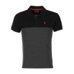 Polo manches courtes homme caloste noir / gris Polo manches courtes homme caloste noir / gris