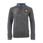 Polo manches longues ecazba1016 anthracite