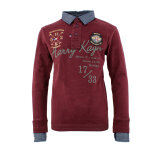 Polo manches longues ecazba1016 bordeaux
